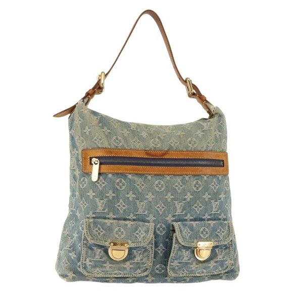 LOUIS VUITTON Monogram Denim Buggy GM Shoulder Bag Blue M95048 LV Auth am9268 - Picture 2 of 16